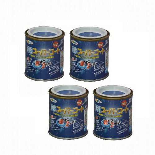 Paint - アサヒペン 水性スーパーコート 1／12L 青 4缶セット