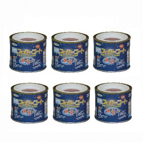 アサヒペン 水性スーパーコート 1／5L ブリックレッド 6缶セット