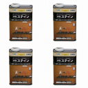 アサヒペン 水性ステイン 1L ライトオーク 4缶セット