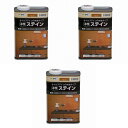 アサヒペン 水性ステイン 1L オーク 3缶セット