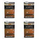 アサヒペン 水性ステイン 1L オーク 4缶セット