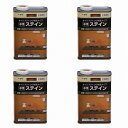 アサヒペン 水性ステイン 1L マホガニー 4缶セット