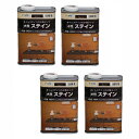 アサヒペン 水性ステイン 1L ウォルナット 4缶セット