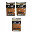 アサヒペン 水性ステイン 1L ブラック 3缶セット