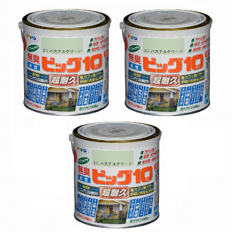 ◆水性多用途塗料 強力フッ素パワーで汚れに強い！◆特長◆●特殊フッ素樹脂、反応硬化型シリコン変性アクリル樹脂、紫外線劣化防止剤（HALS）の相乗効果により、汚れにくく、耐久性が格段にすぐれた高性能塗料です。 ●白系塗料には自動車用塗料にも使用されている高性能二酸化チタンを使用しています。 ●いやな臭いのしない無臭タイプで、1回塗りで仕上がります。 ●サビドメ剤、防カビ剤を配合していますので、サビやカビの発生を防ぎます。 ●厚塗りしてもタレにくく、たいへん塗りやすい塗料です。◆ポイント◆大変塗りやすく、ソフトなツヤに仕上がり、耐久性に優れた屋内外兼用の水性シリコンアクリル樹脂塗料 フッ素樹脂配合 紫外線劣化防止剤配合 サビドメ剤配合 カビドメ剤配合◆使用用途◆●ドア・雨戸・羽目板・板べい・ガーデン用品など屋内外の木部や家具・木工品などの木製品。 ●フェンス・門扉・鉄柵・看板・おもちゃなどの鉄部、鉄製品。 ●コンクリート・ブロック・各種サイディングなどの外壁やへい。 ●浴室・台所・居間などのしっくい・モルタル・コンクリート壁・板壁。 ●発泡スチロール・アクリル・硬質塩ビのプラスチック面。◆注意◆カベ紙、布カベ紙・ユニットバス・浴槽・絶えず水がかかったり水につかるところや、いつも湿っているところ、また床面、テーブル・カウンターの天面には適しません。◆うすめ方◆塗料の粘度が高くて塗りにくい時は、水で少し(5%以内)うすめます。◆乾燥時間◆夏期／30分〜1時間 冬期／2〜3時間◆標準塗り面積◆【1回塗り】 1/5L 1.4〜1.9m 2 0.7L 5.0〜6.6m 2 1.6L 11〜15m 2 5L 36〜47m 2 10L 71〜94m 2特長 ●特殊フッ素樹脂、反応硬化型シリコン変性アクリル樹脂、紫外線劣化防止剤（HALS）の相乗効果により、汚れにくく、耐久性が格段にすぐれた高性能塗料です。 ●白系塗料には自動車用塗料にも使用されている高性能二酸化チタンを使用しています。 ●いやな臭いのしない無臭タイプで、1回塗りで仕上がります。 ●サビドメ剤、防カビ剤を配合していますので、サビやカビの発生を防ぎます。 ●厚塗りしてもタレにくく、たいへん塗りやすい塗料です。 用途 ●ドア・雨戸・羽目板・板べい・ガーデン用品など屋内外の木部や家具・木工品などの木製品。 ●フェンス・門扉・鉄柵・看板・おもちゃなどの鉄部、鉄製品。 ●コンクリート・ブロック・各種サイディングなどの外壁やへい。 ●浴室・台所・居間などのしっくい・モルタル・コンクリート壁・板壁。 ●発泡スチロール・アクリル・硬質塩ビのプラスチック面。 注意 カベ紙、布カベ紙・ユニットバス・浴槽・絶えず水がかかったり水につかるところや、いつも湿っているところ、また床面、テーブル・カウンターの天面には適しません。