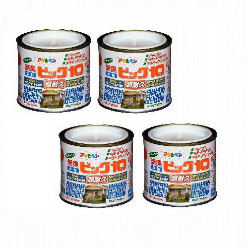 アサヒペン 水性ビッグ10多用途 1／5L 211ピンク 4缶セット