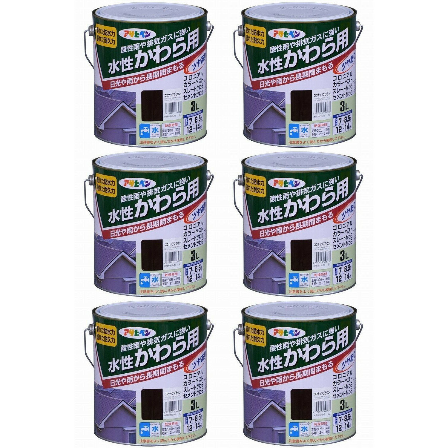 アサヒペン 水性かわら用 3L ...