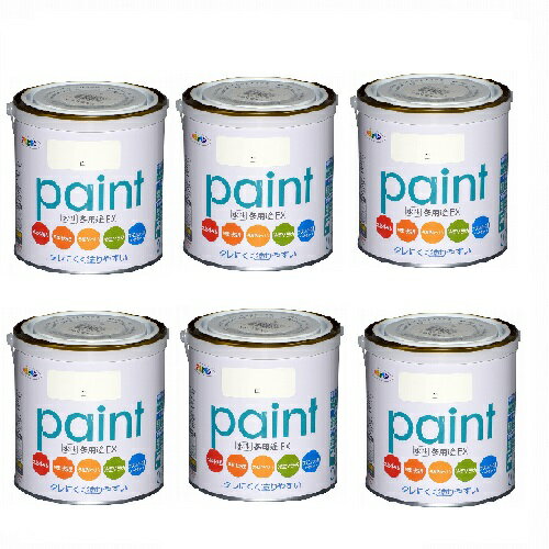 アサヒペン　水性多用途EX　0．7L　白 6缶セット