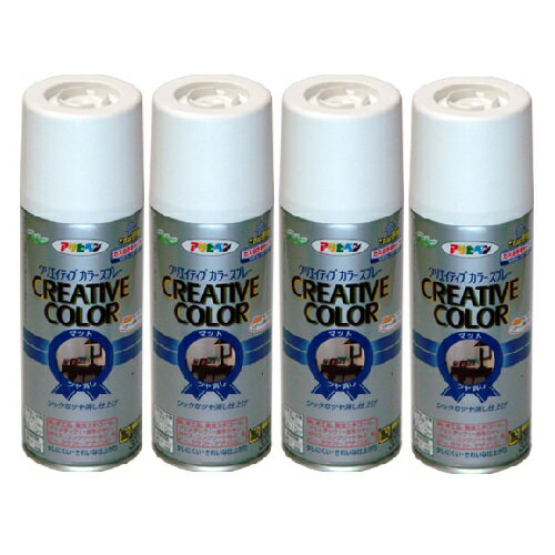 アサヒペン クリエイティブカラースプレー 300ML 38ミスティーピンク 4缶セット