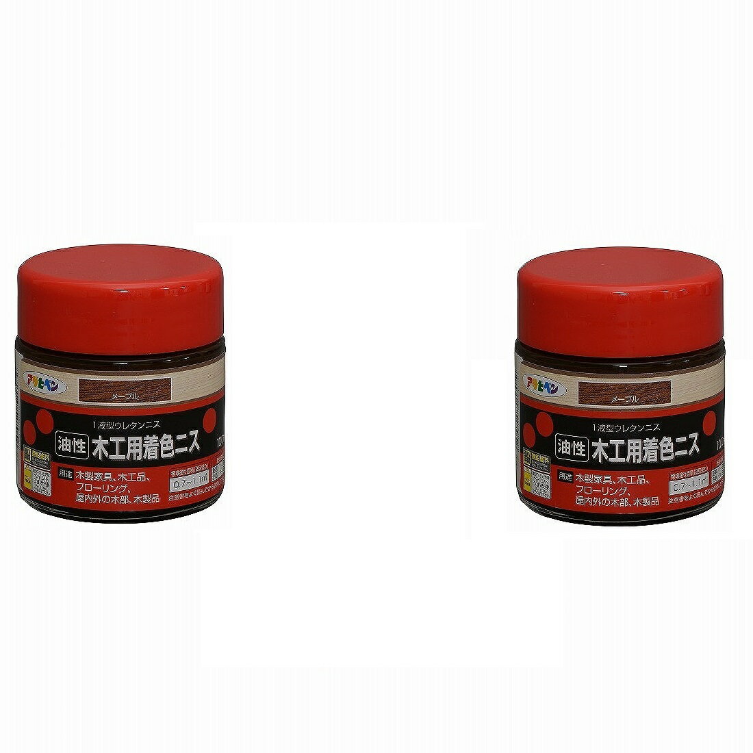 アサヒペン 木工用着色ニス 100ML メープル 2缶セット