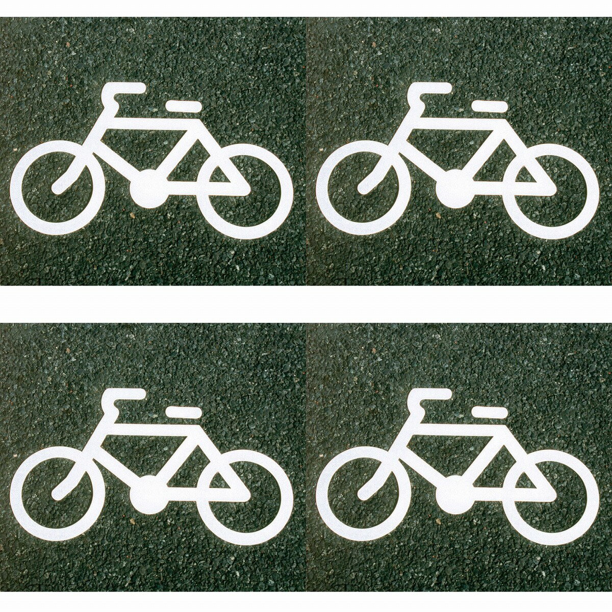アトムハウスペイント フロアサイン 自転車マーク （幅62cmx高さ35cm） 4枚セット