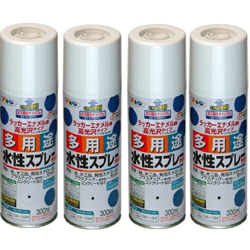 アサヒペン 水性多用途スプレー 300ML ブラウン 4缶セット