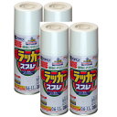 アサヒペン アスペンラッカースプレー 300ML ツヤ消し黒 4缶セット