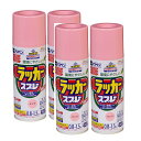 アサヒペン アスペンラッカースプレー 420ML ピンク 4缶セット