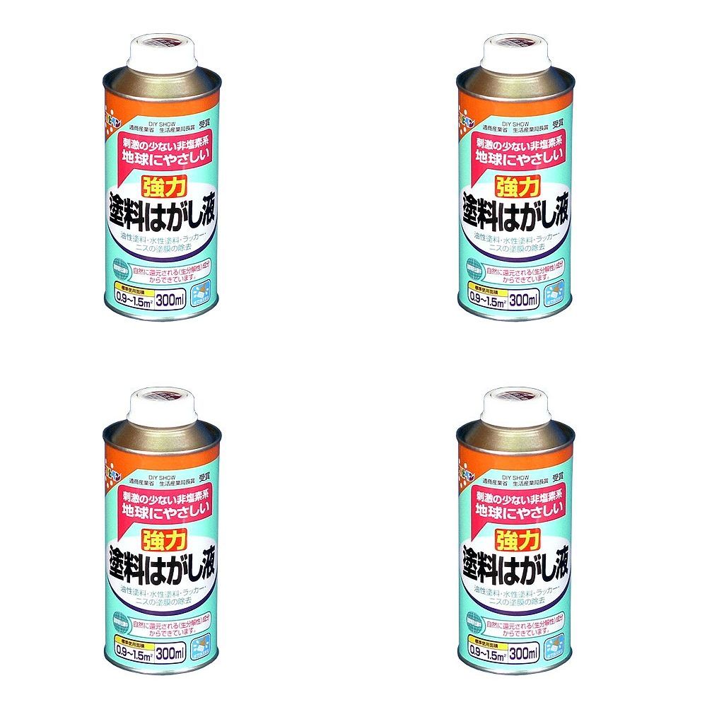 アサヒペン 塗料はがし液 300ML 4缶セット