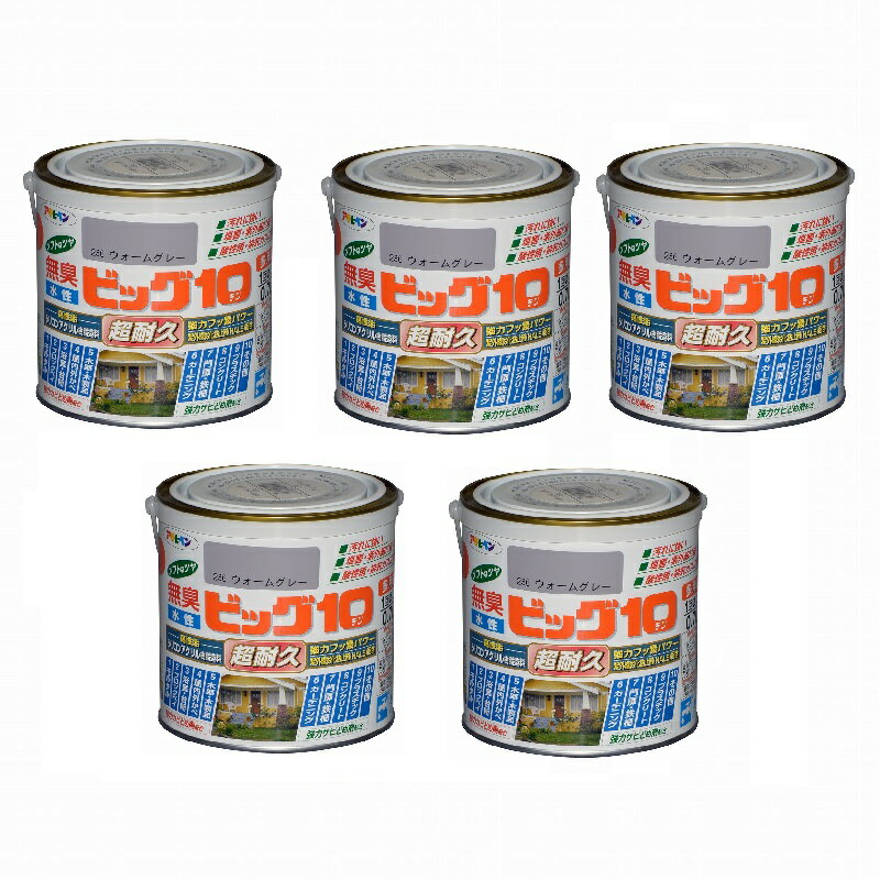 ◆水性多用途塗料 強力フッ素パワーで汚れに強い！◆特長◆●特殊フッ素樹脂、反応硬化型シリコン変性アクリル樹脂、紫外線劣化防止剤（HALS）の相乗効果により、汚れにくく、耐久性が格段にすぐれた高性能塗料です。 ●白系塗料には自動車用塗料にも使用されている高性能二酸化チタンを使用しています。 ●いやな臭いのしない無臭タイプで、1回塗りで仕上がります。 ●サビドメ剤、防カビ剤を配合していますので、サビやカビの発生を防ぎます。 ●厚塗りしてもタレにくく、たいへん塗りやすい塗料です。◆ポイント◆大変塗りやすく、ソフトなツヤに仕上がり、耐久性に優れた屋内外兼用の水性シリコンアクリル樹脂塗料 フッ素樹脂配合 紫外線劣化防止剤配合 サビドメ剤配合 カビドメ剤配合◆使用用途◆●ドア・雨戸・羽目板・板べい・ガーデン用品など屋内外の木部や家具・木工品などの木製品。 ●フェンス・門扉・鉄柵・看板・おもちゃなどの鉄部、鉄製品。 ●コンクリート・ブロック・各種サイディングなどの外壁やへい。 ●浴室・台所・居間などのしっくい・モルタル・コンクリート壁・板壁。 ●発泡スチロール・アクリル・硬質塩ビのプラスチック面。◆注意◆カベ紙、布カベ紙・ユニットバス・浴槽・絶えず水がかかったり水につかるところや、いつも湿っているところ、また床面、テーブル・カウンターの天面には適しません。◆うすめ方◆塗料の粘度が高くて塗りにくい時は、水で少し(5%以内)うすめます。◆乾燥時間◆夏期／30分〜1時間 冬期／2〜3時間◆標準塗り面積◆【1回塗り】 1/5L 1.4〜1.9m 2 0.7L 5.0〜6.6m 2 1.6L 11〜15m 2 5L 36〜47m 2 10L 71〜94m 2特長 ●特殊フッ素樹脂、反応硬化型シリコン変性アクリル樹脂、紫外線劣化防止剤（HALS）の相乗効果により、汚れにくく、耐久性が格段にすぐれた高性能塗料です。 ●白系塗料には自動車用塗料にも使用されている高性能二酸化チタンを使用しています。 ●いやな臭いのしない無臭タイプで、1回塗りで仕上がります。 ●サビドメ剤、防カビ剤を配合していますので、サビやカビの発生を防ぎます。 ●厚塗りしてもタレにくく、たいへん塗りやすい塗料です。 用途 ●ドア・雨戸・羽目板・板べい・ガーデン用品など屋内外の木部や家具・木工品などの木製品。 ●フェンス・門扉・鉄柵・看板・おもちゃなどの鉄部、鉄製品。 ●コンクリート・ブロック・各種サイディングなどの外壁やへい。 ●浴室・台所・居間などのしっくい・モルタル・コンクリート壁・板壁。 ●発泡スチロール・アクリル・硬質塩ビのプラスチック面。 注意 カベ紙、布カベ紙・ユニットバス・浴槽・絶えず水がかかったり水につかるところや、いつも湿っているところ、また床面、テーブル・カウンターの天面には適しません。