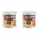 アトムハウスペイント 水性ウッドエバープロテクト 0.7L オーク 2缶セット