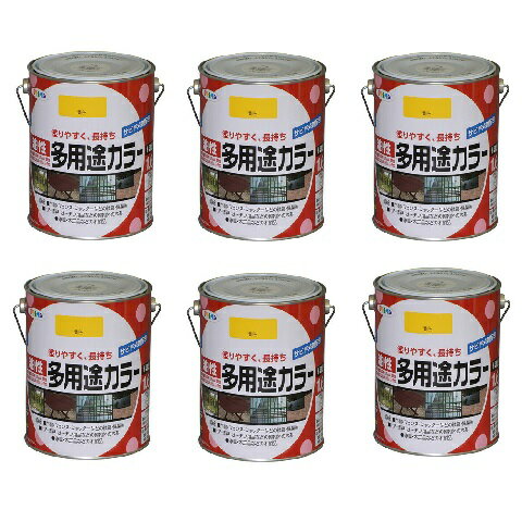 Rakuten - アサヒペン 油性多用途カラー 1．6L 黄色 6缶セット