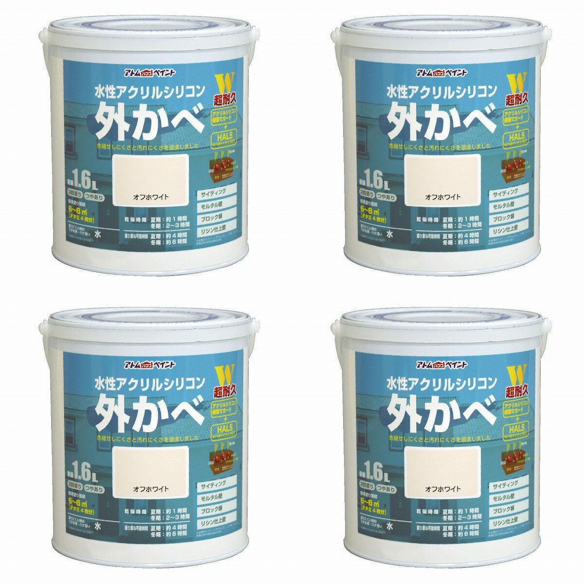 ※色見本はご使用端末により若干の誤差がございますので、ご注意ください。 【特長】 ・汚れがつきにくく、ついた汚れも落としやすいアクリルシリコン樹脂塗料。 ・HALS（紫外線劣化防止剤）配合で色褪せにも強い。 【属性・仕上がり感・塗り回数】 ...