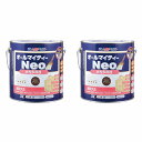 アトムハウスペイント 水性オールマイティーネオ 3L マロンブラウン 2缶セット