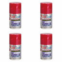 アトムハウスペイント 油性メタリックスプレー 100ML レッド 4缶セット