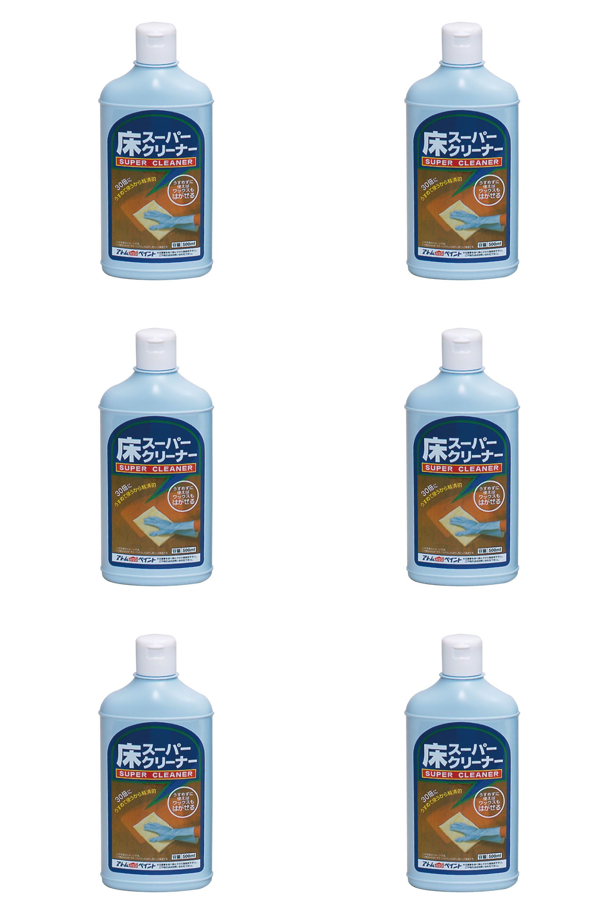 アトムハウスペイント 床スーパークリーナー 500ML 6缶セット