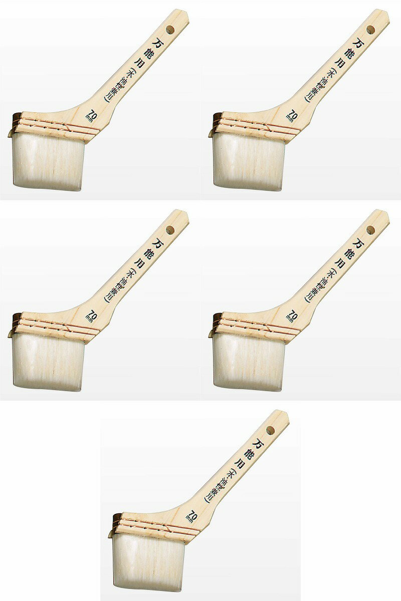 【特長】 ・水性・油性塗料が綺麗に塗れ、作業中の刷毛さばきも良好な多用途刷毛です。 【用途】 ・万能用。 【毛質】 ・化繊65%、ヤギ毛20%、豚毛15% 【注意事項】 ・強溶剤の塗料、シンナーの長時間使用はお奨めしません。 ・塗装用途以外にはご使用にならないでください。0