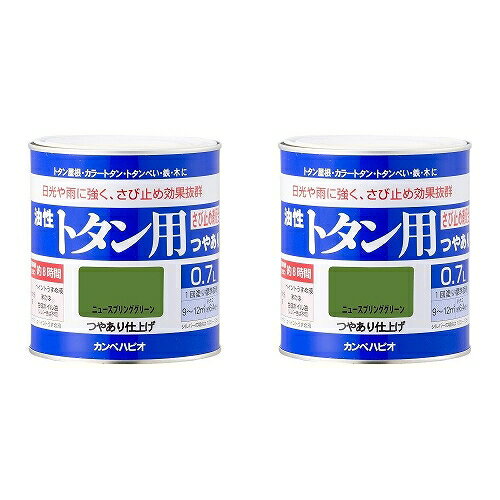 カンペハピオ 油性トタン用 ニュースプリンググリーン 0.7L 2缶セット