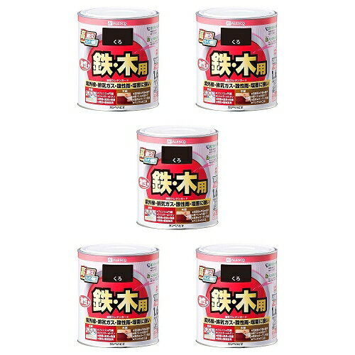 カンペハピオ 油性ウレタンガード くろ 1.6L 5缶セット