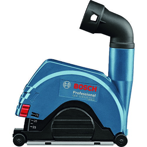 特長●工具なしで調整できる保護カバーを備えた砥石径100mmまたは125mmのさまざまなボッシュのプロ用ディスクグラインダーに対応するボッシュのフルカバー吸じんガードです。●フルカバー形状によって吸じん性能が向上し、粉じんをほぼ発生させることなく作業することができます。●ガードはディスクグラインダーに直接取り付けられるため、優れた操作性を発揮します。●精度が求められる作業のために切断深さを調整することができ、内蔵ホイールを装備しています。●ダストガードは、ボッシュのプロ用クリック・クリーン吸じんシステムに対応しています。用途●プロ用ディスクグラインダーの吸じんに。仕様●適合機種：GWS18V-10、GWS18V-15、GWX18V-8、GWX18V-10、GWX18V-15、GWX750-125S仕様2●適合砥石径：100mmΦ、125mmΦ●最大切込深さ：20mm（100 mmΦ）／25mm（125mmΦ）材質／仕上セット内容／付属品注意