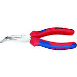 KNIPEX　先曲ラジオペンチ　160mm JAN：4003773016007 メーカー：KNIPEX社 / ブランド：KNIPEX / 原産国：ドイツ 特長●精密な電子部品をつかんだり、切断するのに最適です。●ヘッドの先端形状は半丸型です。●つかみ面には滑り止めの横スジが入っています。●サイドカッターでは中硬線、硬線を切断することができます。●入念な焼入れ処理が施されたカッター部の硬度は約HRC61です。 仕様●全長(mm)：160●先端形状：3.0×2.5●切断能力(mm)硬線：φ1.6●先端形状(mm)E×F：3.0×2.5●切断能力(mm)中硬線：φ2.5●口先の長さ(mm)：50●ジョイント部の幅(mm)：16.5●ジョイント部の厚さ(mm)：9.5●口先先端の幅(mm)：2.5●口先先端の厚さ(mm)：3●ハンドル：コンフォートタイプ 仕様（詳細）●先端部ギザ付 材質／仕上●焼き入れクロムバナジウム鋼 ご注意●ハンドルデザインのモデルチェンジにより、一定の期間において新モデルと旧モデルが混在する可能性があります。予めご了承ください。詳しくはオレンジブック.com商品ページ添付のモデルチェンジ案内書をご参照ください。