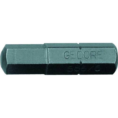GEDORE　スクリュードライバービット　685　1／4　6．0mm　10本入 JAN：4010886140116 メーカー：GEDORE社 / ブランド：GEDORE / 原産国：ドイツ 特長●電動、エアドライバなどに使用でき、高い耐久性があります。 用途●ねじやボルトの強い締結用。 仕様●対辺(mm)：6.0●全長(mm)：25●シャンク径(mm)：6.35 仕様（詳細）●シャンク径：6.35mm 材質／仕上●特殊バナジウム鋼