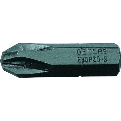 【あす楽対応・送料無料】GEDORE　スクリュードライバービット　690　PZD　1／4　PZ3　25mm　10本入