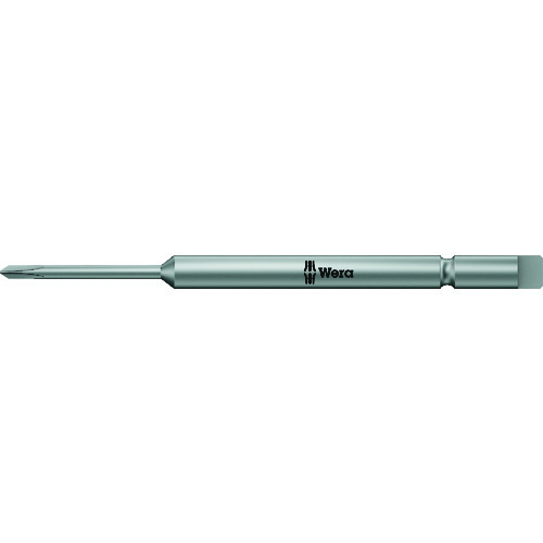 Wera　851／9C　ビット　＋000X64 JAN：4013288190451 メーカー：Wera社 / ブランド：Wera / 原産国：チェコ 特長 ●電子部品などの組み立て作業に最適です。 用途 ●適合メーカー：日東工器(デルボ)など。 仕様 ●刃先：［［＋］］000●全長(mm)：64●シャンク径(mm)：4半月(ハーフムーン）●軸径(mm)：1.5●直径(mm)：1.5 仕様（詳細） ●差込：4mm半月（ハーフムーン）●真空熱処理●防錆処理済み 材質／仕上 ●特殊工具鋼