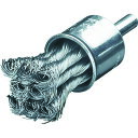 【あす楽対応・送料無料】LESSMANN 軸付ノット型エンドブラシ Φ22 高張度鋼線 0.25