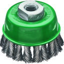 【あす楽対応・送料無料】LESSMANN 左右逆ノットカップブラシ Φ65 ステンレス線 線径0.5