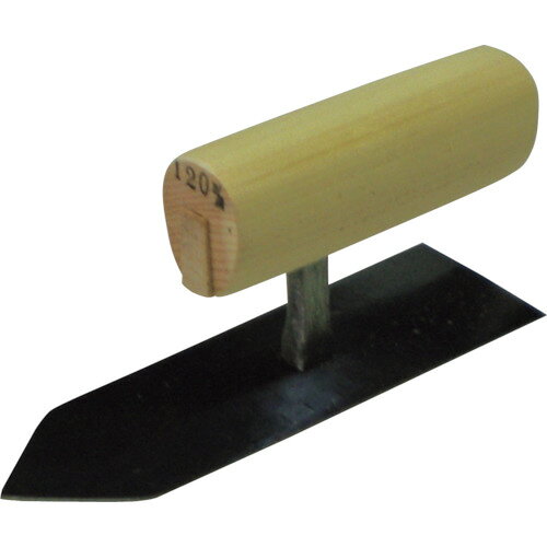 【あす楽対応・送料無料】カネ三　油焼仕上鏝　元幅38×先幅34　コテ長さ120mm