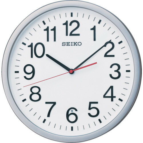 【あす楽対応・送料無料】SEIKO　電波掛時計　直径361×48　P枠　銀色メタリック