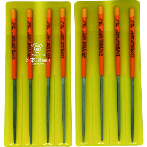 【あす楽対応・送料無料】ツボサン　組ヤスリ　8本組　角　細目