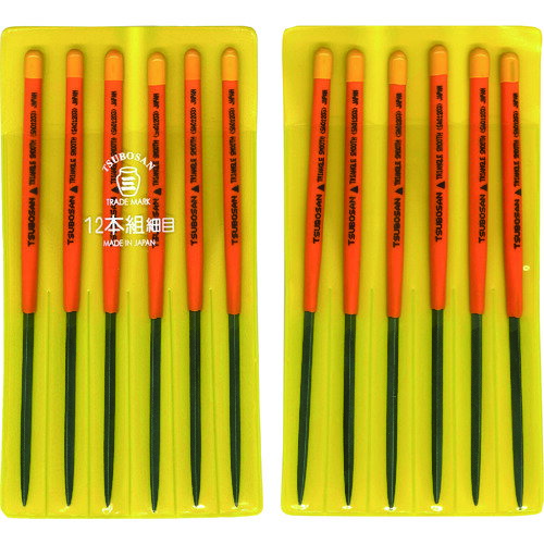 【あす楽対応・送料無料】ツボサン　組ヤスリ　12本組　三角　細目