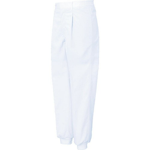 【あす楽対応・送料無料】サンエス　男性用混入だいきらい横ゴム・裾口ジャージパンツ　L　ホワイト