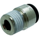 【あす楽対応・送料無料】チヨダ ファイブ六角穴付メイルコネクター 8mm・R1/4