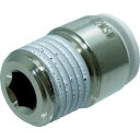 【あす楽対応・送料無料】チヨダ ファイブ六角穴付メイルコネクター W(白)8mm・R1/4