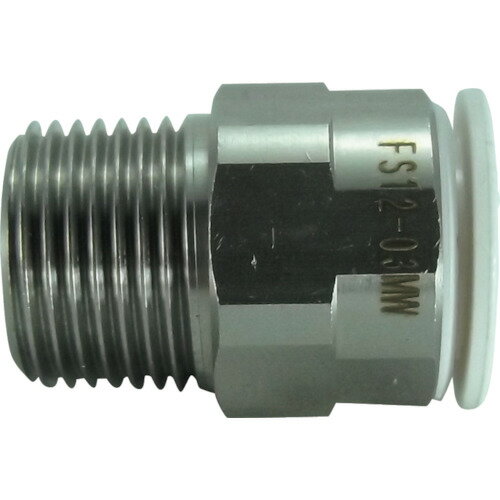 【あす楽対応・送料無料】チヨダ　ファイブSUSメイルコネクタ　白　12mm・R3／8