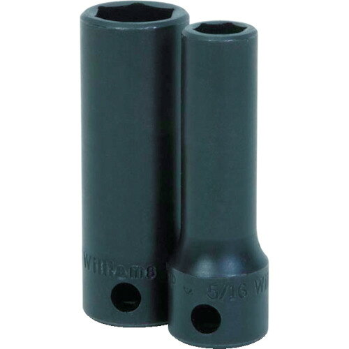 WILLIAMS　3／8ドライブ　ディープソケット　6角　11mm　インパクトJAN：4547230103508メーカー：スナップオン・ツールズ（株） / ブランド：WILLIAMS / 原産国：アメリカ特長●SUPERTORQUE［［R下］］により、ボルト・ナットを変形させずに高いトルクを伝達できます。●面接触でボルト・ナットをしっかり捉えます。●インパクト使用のために特殊熱処理加工を施し強度、耐久性、安全性を高めています。●電動、エアインパクトレンチ用です。用途●技術者向け。●メンテナンス業者。仕様●差込角(mm)：9.5●対辺寸法(mm)：11●全長(mm)：54●対辺形状：6角材質／仕上●特殊工具鋼ご注意●プランジャータイプのインパクトレンチを使用してください。