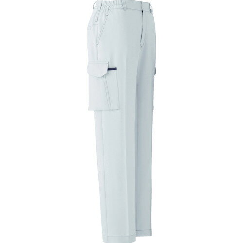 特長●女性向けの機能と美しいシルエットを両立しました。●後腰部に伸縮メッシュを施し、前後斜めの屈伸の動きをスムーズにしたイージーフレックス仕様です。（特許取得）●股下部分にマチを入れ、開脚姿勢を取った際の引きつれを防止しています。（特許取得）●サニタリー用品や小物などを収納できる内ポケットを、表にひびきにくい後腰部に取り付けました。用途●作業現場用として。●建設業。●製造業。●運輸業。●点検・整備。●物流。●引っ越し。●ビルメンテナンス。●清掃。●現場作業用として。仕様●色：シルバーグレー●サイズ：7●ウエスト(cm)：55〜60●股下(cm)：78仕様2●帯電防止作業服JIS適合品●ストレッチ性のある生地を使用しています。●細身のシルエットです。(ノータック、脇ゴムあり)●カーゴポケットはペン差し付です。●カラビナループ付です。●日本乳がんピンクリボン運動対象商品です。材質／仕上●ポリエステル80％、綿20％●リップストップツイル●ファスナー、ドットボタン:樹脂セット内容／付属品注意●海外生地・染色のため、若干の色ブレが発生することがあります。