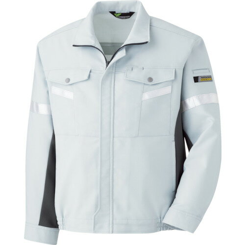 特長●夜間時における安全性を考慮して、胸・腕・背中に再帰性の反射材を採用しました。●袖部の新立体裁断構造により、360度ストレスのない快適な腕の動きを実現しました。●ストレッチ性に優れたリップストップ素材を採用しています。●左胸ダブルポケット仕様で、使いやすく、収納力を高めました。●袖口はドットボタンで2段階調節が可能です。用途●作業現場用として。●建設業。●製造業。●運輸業。●点検・整備。●物流。●引っ越し。●ビルメンテナンス。●清掃。仕様●色：シルバーグレー×チャコール●サイズ：S●着丈(cm)：58●胸囲(cm)：110仕様2●帯電防止作業服JIS適合品材質／仕上●ポリエステル80％、綿20％●リップストップツイル●ドットボタン：樹脂セット内容／付属品注意●海外生地・染色のため、若干の色ブレが発生することがあります。