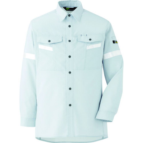 【あす楽対応・送料無料】ミドリ安全　ベルデクセル帯電防止　反射材仕様　長袖シャツ　VES2551上　L