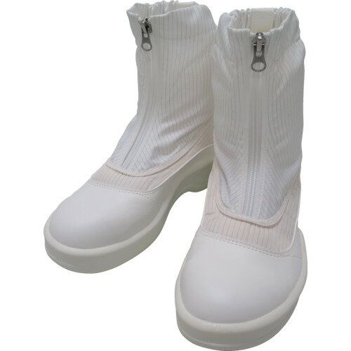 【あす楽対応・送料無料】ゴールドウイン　静電安全靴セミロングブーツ　ホワイト　25．5cm