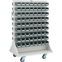 【あす楽対応・送料無料】TRUSCO パネルコンテナラック 910X600XH1420 両面式車輪付 小X144